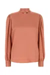 Tom Ford Salmon Satin Blouse In Orange