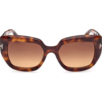 Tom Ford Saltzman 53mm Gradient Butterfly Sunglasses