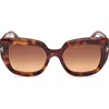 Tom Ford Saltzman 53mm Gradient Butterfly Sunglasses In Brown