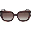 Tom Ford Saltzman 53mm Gradient Butterfly Sunglasses In Brown