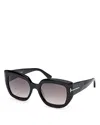 Tom Ford Saltzman Butterfly Sunglasses, 53mm In Black