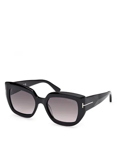 Tom Ford Saltzman Butterfly Sunglasses, 53mm In Black