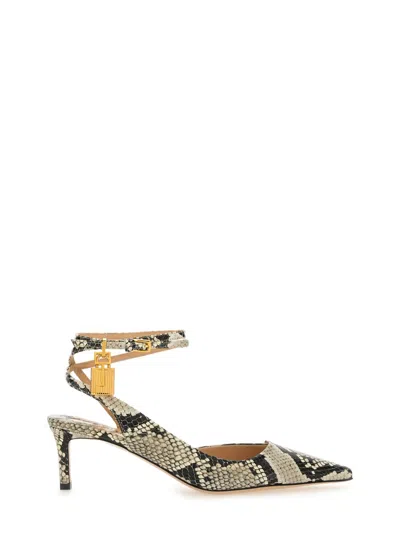 Tom Ford 55mm Padlock Python Print Leather Pumps In Multicolor