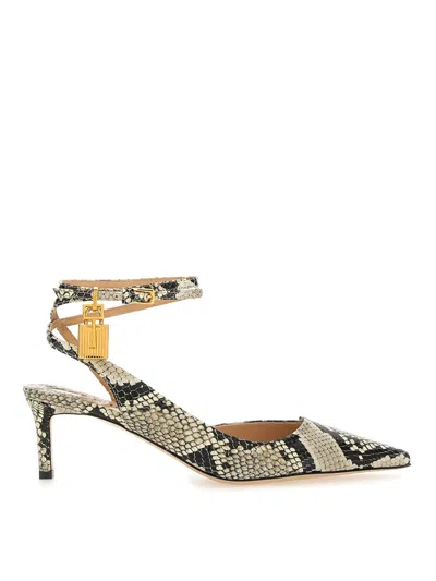 Tom Ford 55mm Padlock Python Print Leather Pumps In Multicolor