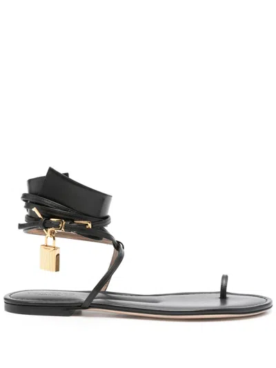 Tom Ford Sandalen Aus Leder In Schwarz