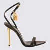 Tom Ford Padlock 85 Naked Pointy Sandals In Calf Leather