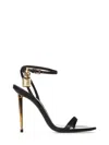 Tom Ford Padlock 85 Naked Pointy Sandals In Calf Leather