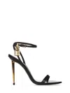 Tom Ford Padlock 85 Naked Pointy Sandals In Calf Leather
