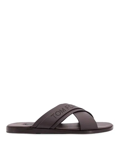 TOM FORD BROWN SANDALS