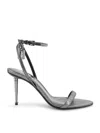 Tom Ford Metallic Sandals With High Stiletto Heel And Padlock Detail On The Ankle In Leather Woman