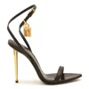 Tom Ford Padlock 85 Naked Pointy Sandals In Calf Leather
