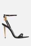 Tom Ford Padlock 85 Naked Pointy Sandals In Calf Leather In Black