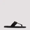 Tom Ford Round Toe Flip Flops In Black