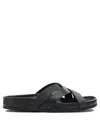 Tom Ford Sandals Open Toe Cross Strap Textured Sole In Black