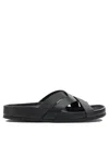 Tom Ford Sandals Open Toe Cross Strap Textured Sole In Black