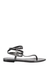 Tom Ford Metallic Low Sandal With Padlock In Leather Woman In Metallic