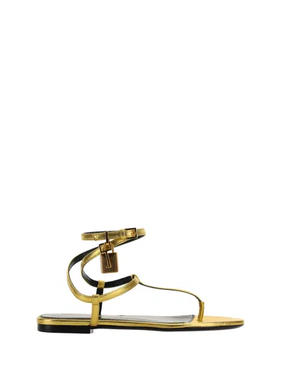 Tom Ford Sandals In Gold
