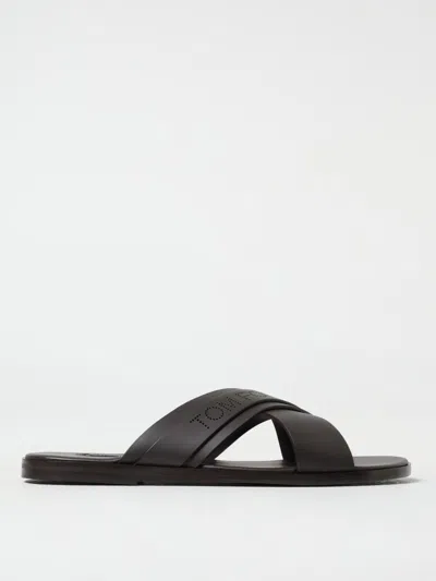 TOM FORD SANDALS TOM FORD MEN COLOR BROWN,G52369032