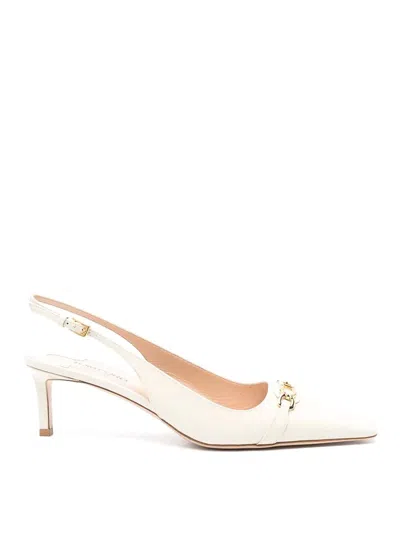 Tom Ford 85mm Patent Leather Slingbacks In Beige