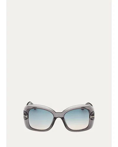 TOM FORD SANDRA-02 52MM SQUARE SUNGLASSES