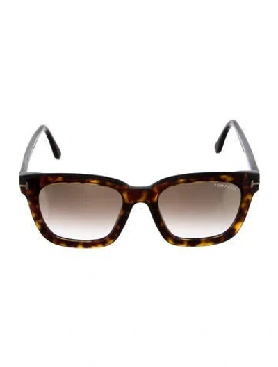 Pre-owned Tom Ford Sari Square Sunglasses In Brown