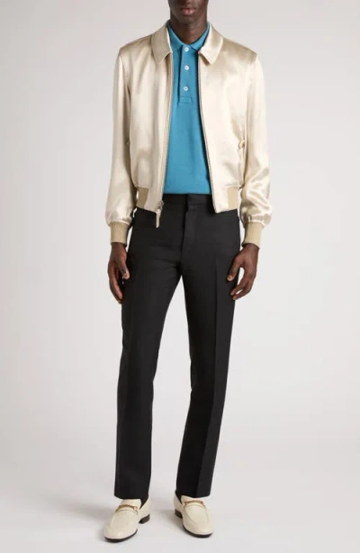TOM FORD TOM FORD SATIN & CREPE REVERSIBLE BLOUSON JACKET