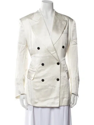Pre-owned Tom Ford Satin Blazer In Neutral