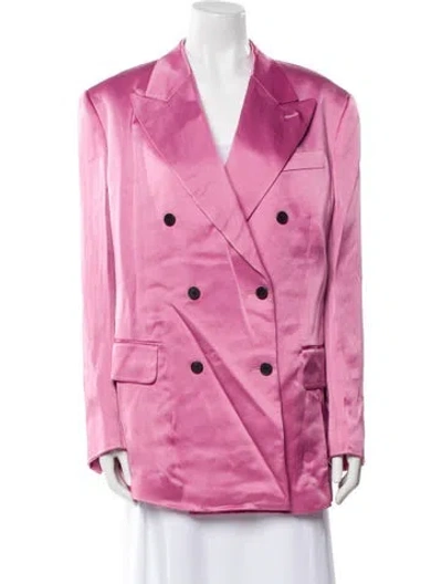 Pre-owned Tom Ford Satin Blazer In Pink