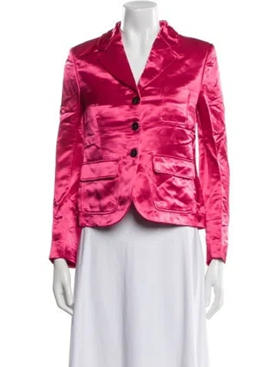 Pre-owned Tom Ford Satin Blazer In Red