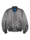 Tom Ford Luxurious Silk Satin Bomber Jacket In Gray