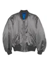 Tom Ford Luxurious Silk Satin Bomber Jacket In Gray