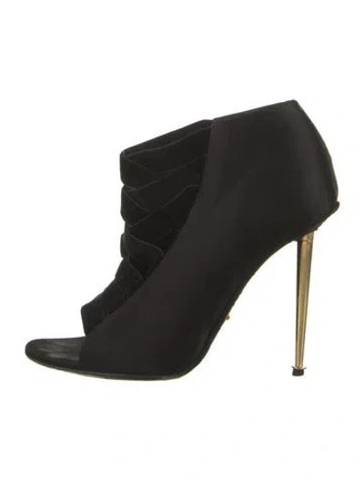 Pre-owned Tom Ford Satin Boots In Black