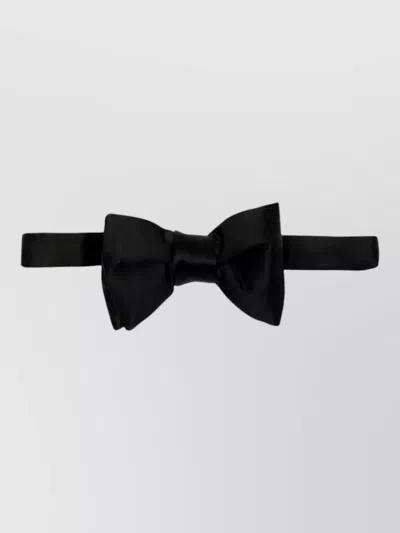 Tom Ford Satin Bow Tie Adjustable Strap In Black