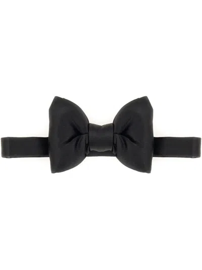 Tom Ford Satin Bow Tie In Black