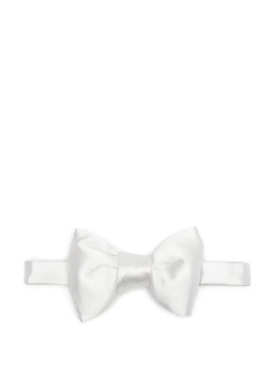 Tom Ford Satin Bow Tie In White