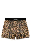 Tom Ford Satin Boxer Shorts In Brown