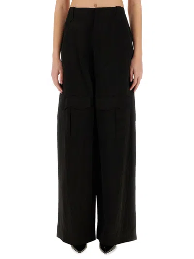 Tom Ford Satin Cargo Trousers In Black