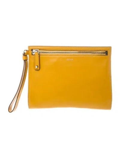 Pre-owned Tom Ford Satin Clutch In Brown