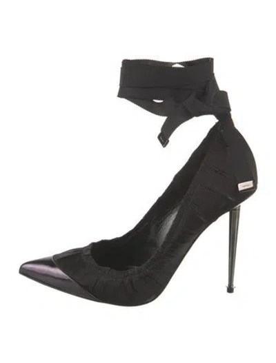 Pre-owned Tom Ford Satin D'orsay Pumps In Black