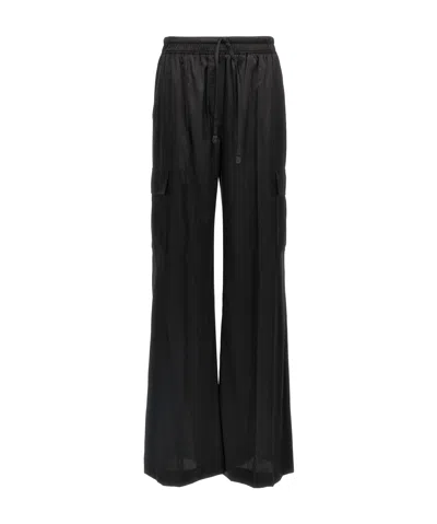 Tom Ford Satin Drawstring Cargo Pants In Black
