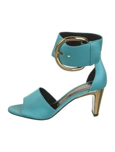 Pre-owned Tom Ford Satin Gladiator Sandals In Blue