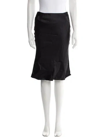 Pre-owned Tom Ford Satin Knee-length Skirt In Black