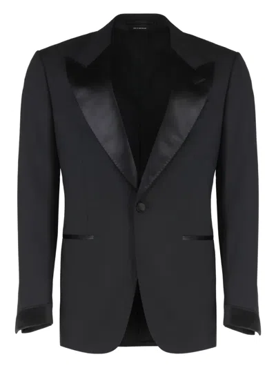 TOM FORD SATIN-LAPELS SINGLE-BREASTED SUIT