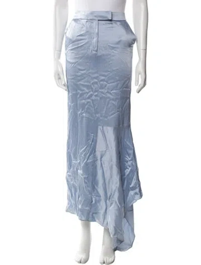 Pre-owned Tom Ford Satin Long Skirt In Blue
