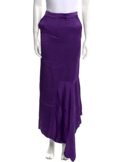 Pre-owned Tom Ford Satin Long Skirt In Purple