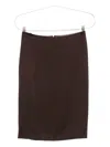 Tom Ford Satin Pencil Midi Skirt With Back Slit In Brown