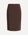 Tom Ford Crepe Envers Satin Midi Pencil Skirt In Brown