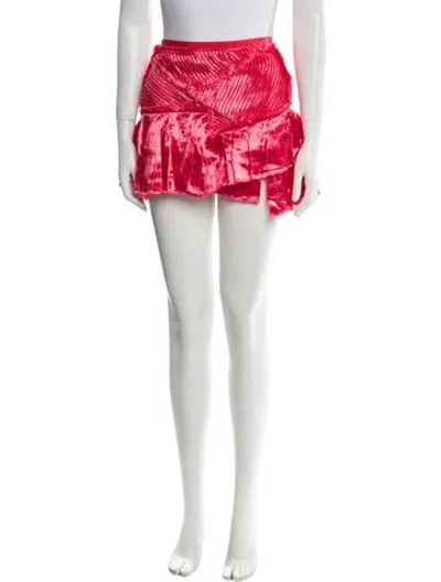 Pre-owned Tom Ford Satin Mini Skirt In Pink