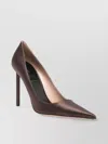 Tom Ford 85mm Betty Satin Pointed-toe Pumps In Brown