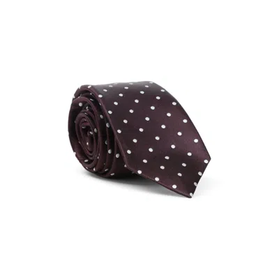 Tom Ford Satin Polka Dot Tie In Purple